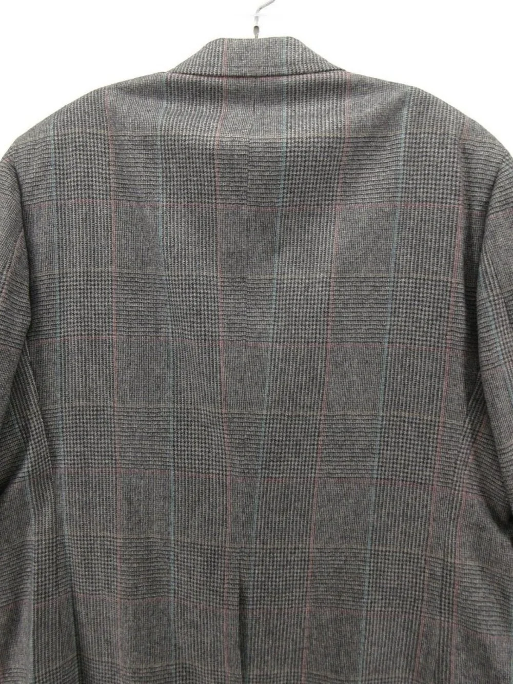 VINTAGE Majer Sport Coat 44 Blazer Pure Wool Glen Plaid Jacket USA *